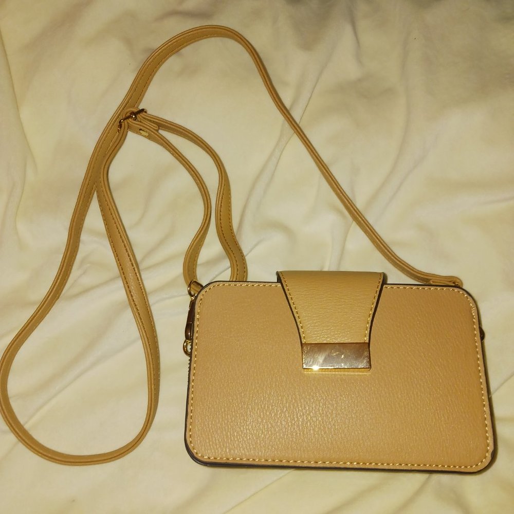 Tan Multi Function Wallet On A String Crossbody |… - image 1